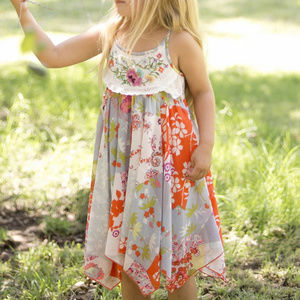 MIMI & MAGGIE Bamboo Flower Dress 6(Girls)